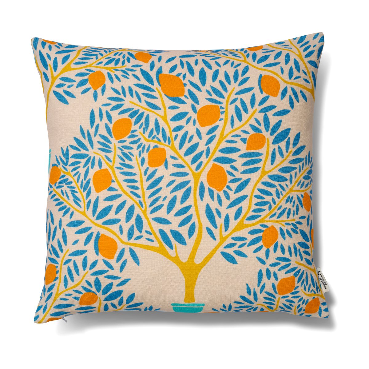 Classic Collection Lemon garden kussensloop 50x50 cm Blauw