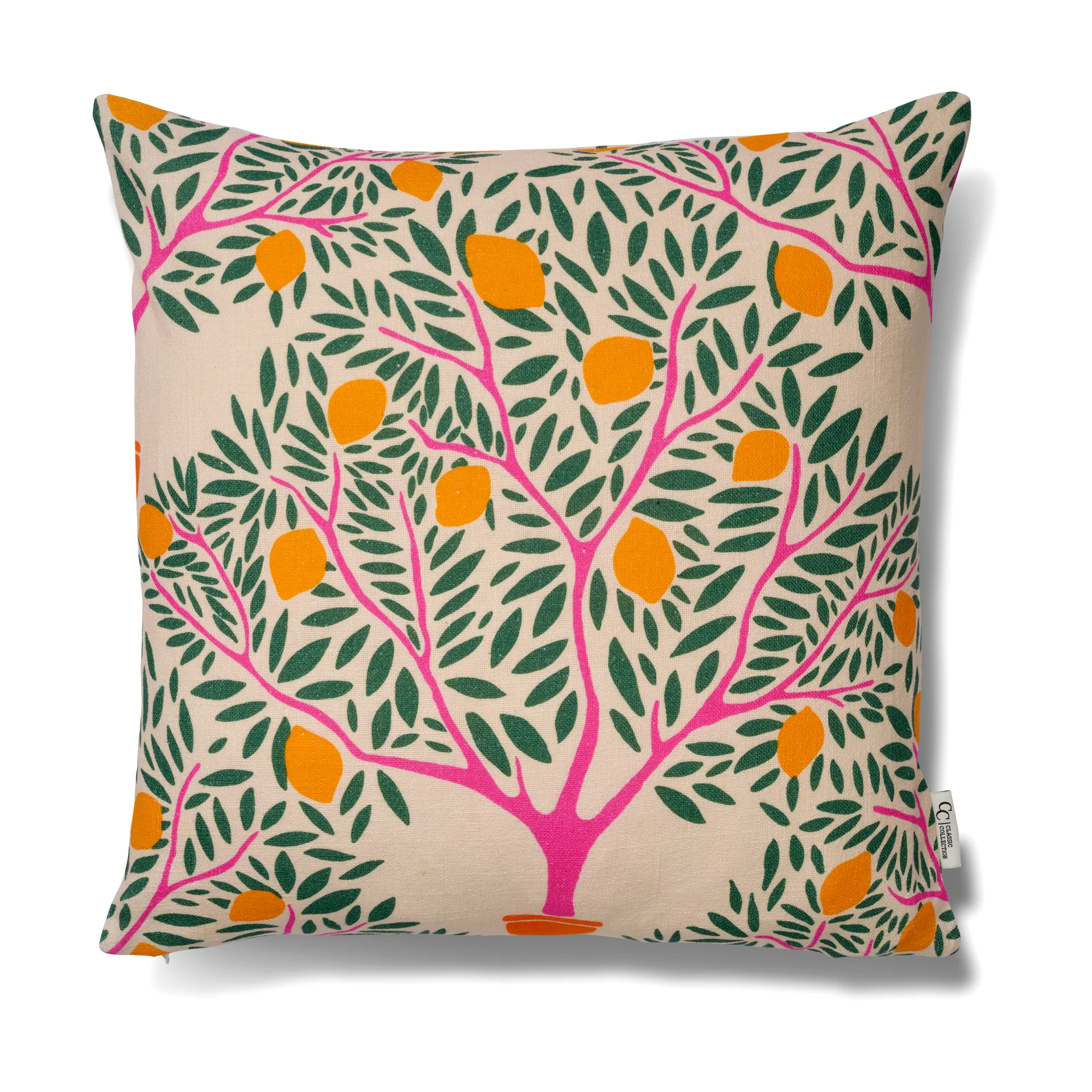 Lemon garden kussensloop 50x50 cm, Groen Classic Collection