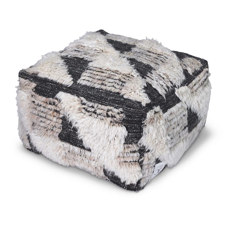 Marrakesh poef 55x55 cm - Ivory-charcoal - Classic Collection