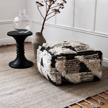 Marrakesh poef 55x55 cm - Ivory-charcoal - Classic Collection