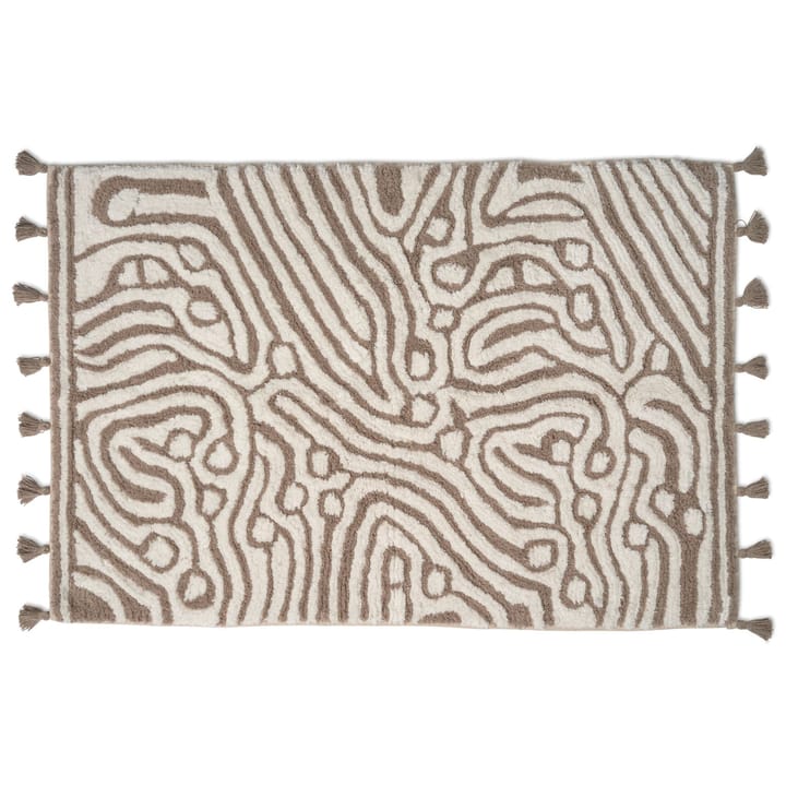 Maze badmat 60x90 cm - Simply taupe-wit - Classic Collection