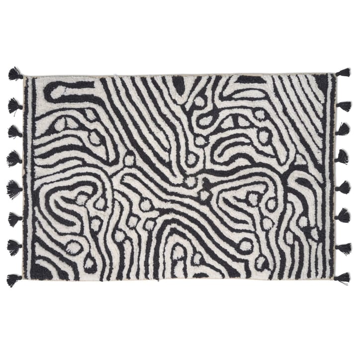 Maze badmat 60x90 cm - Zwart-wit - Classic Collection