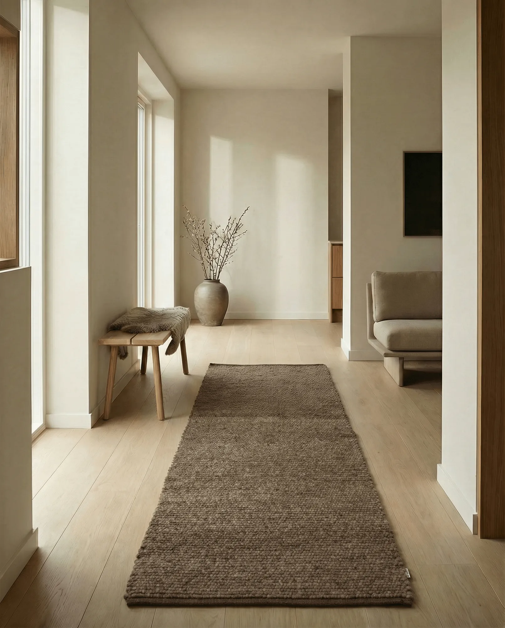 Merino Gangloper, Bruin, 80x300 cm Classic Collection