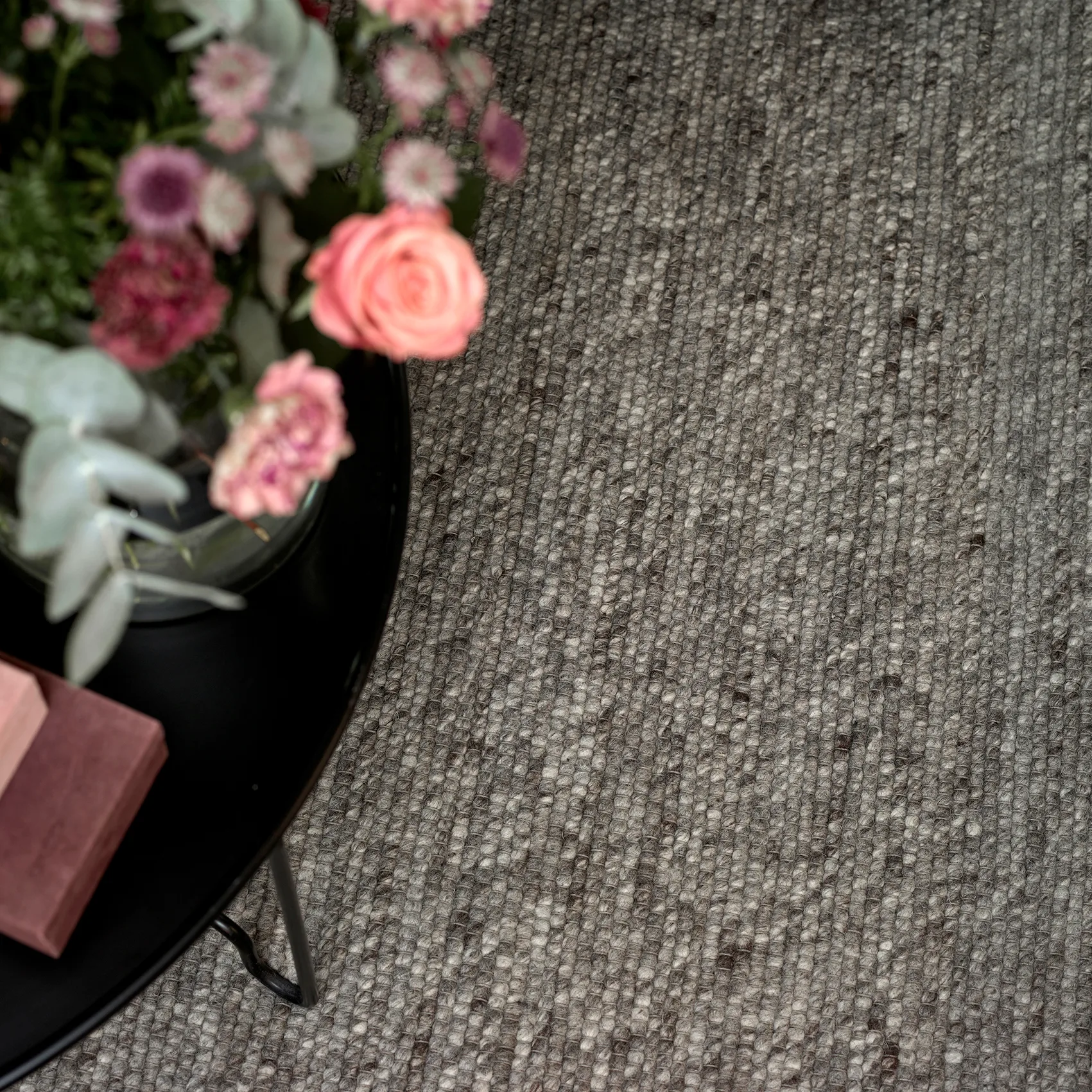 Merino wollen vloerkleed 200x300 cm, Grijs Classic Collection