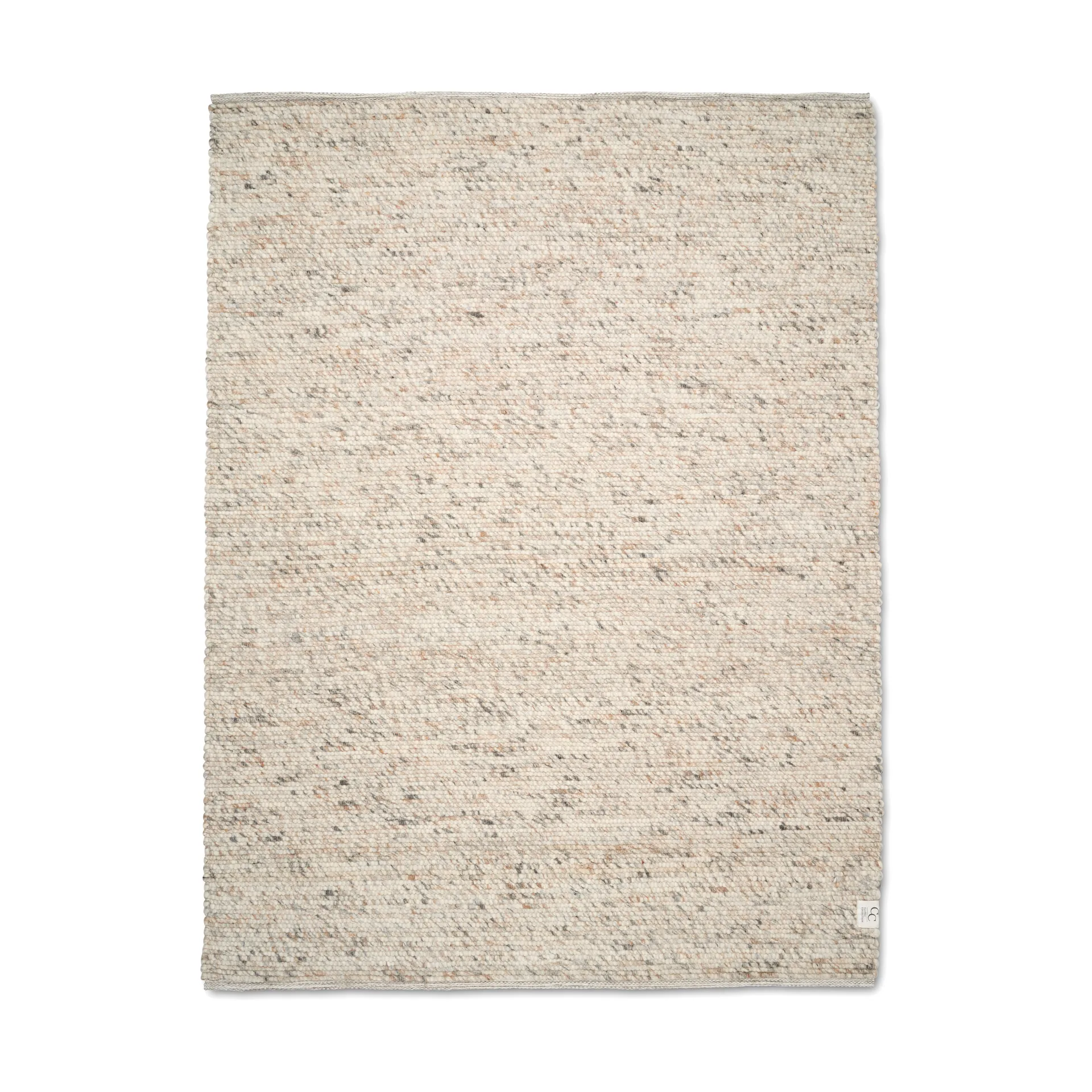 Merino wollen vloerkleed 250x350 cm, Natuurlijk beige Classic Collection