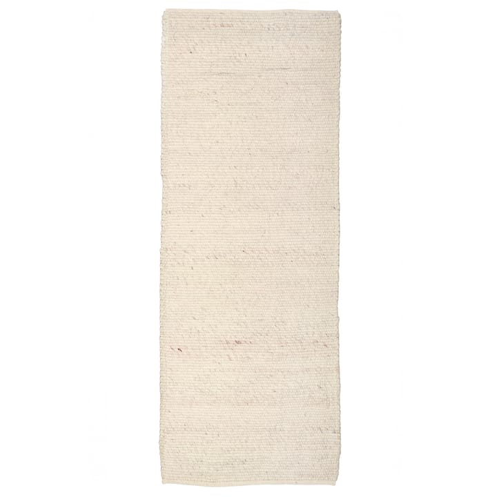 Merino wollen vloerkleed 80x250 cm - Wit - Classic Collection