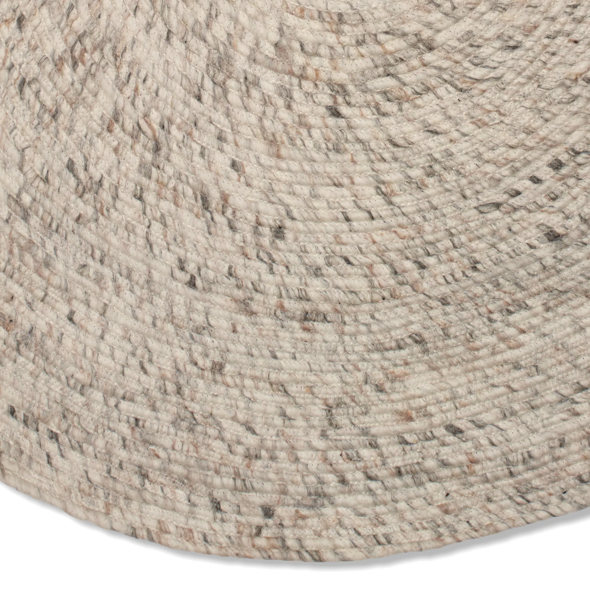 Merino wollen vloerkleed rond Ø160 cm, Beige Classic Collection