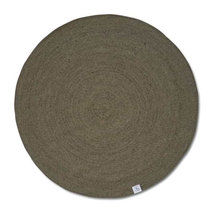 Merino wollen vloerkleed rond Ø160 cm - Dark green - Classic Collection