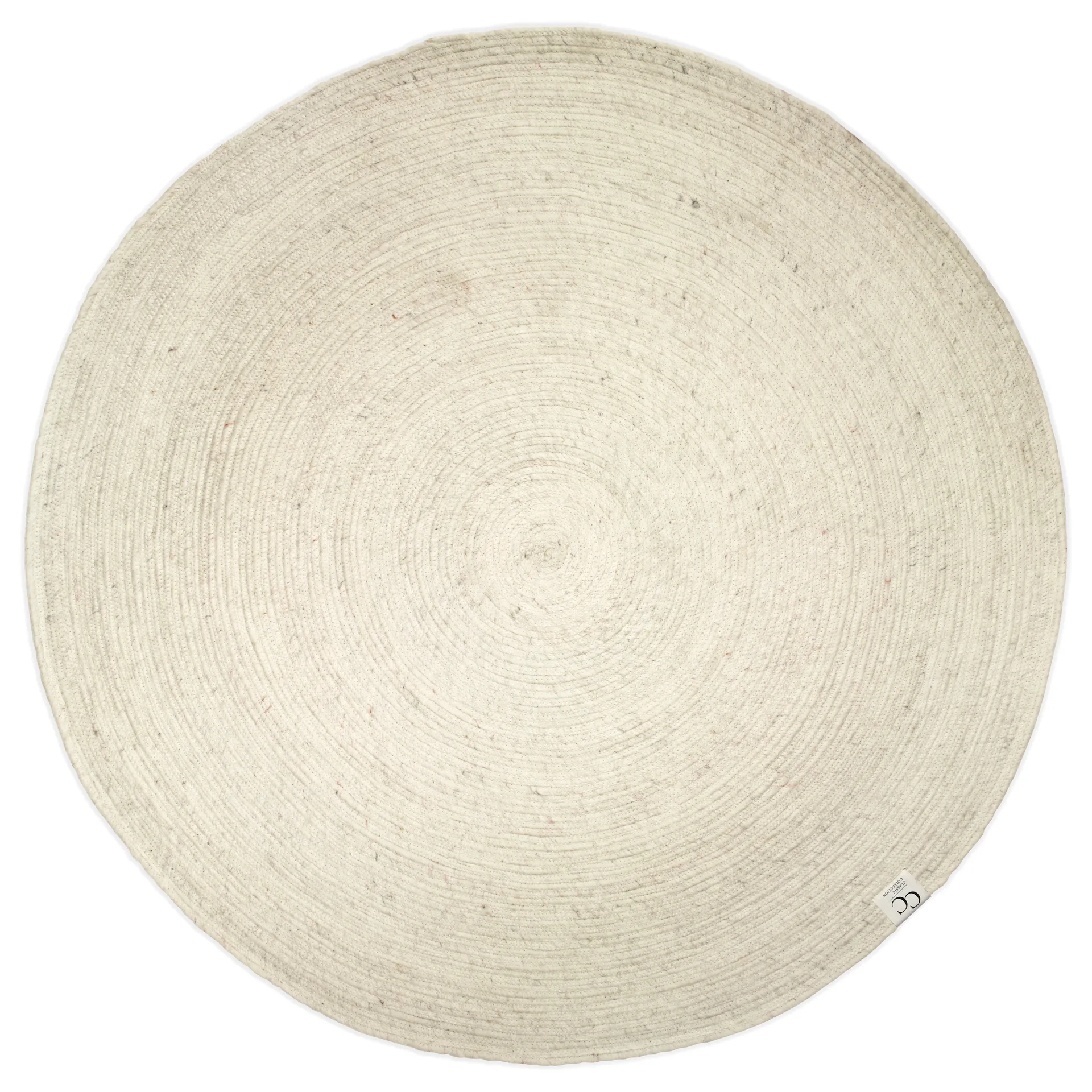 Merino wollen vloerkleed rond Ø160 cm, Wit Classic Collection