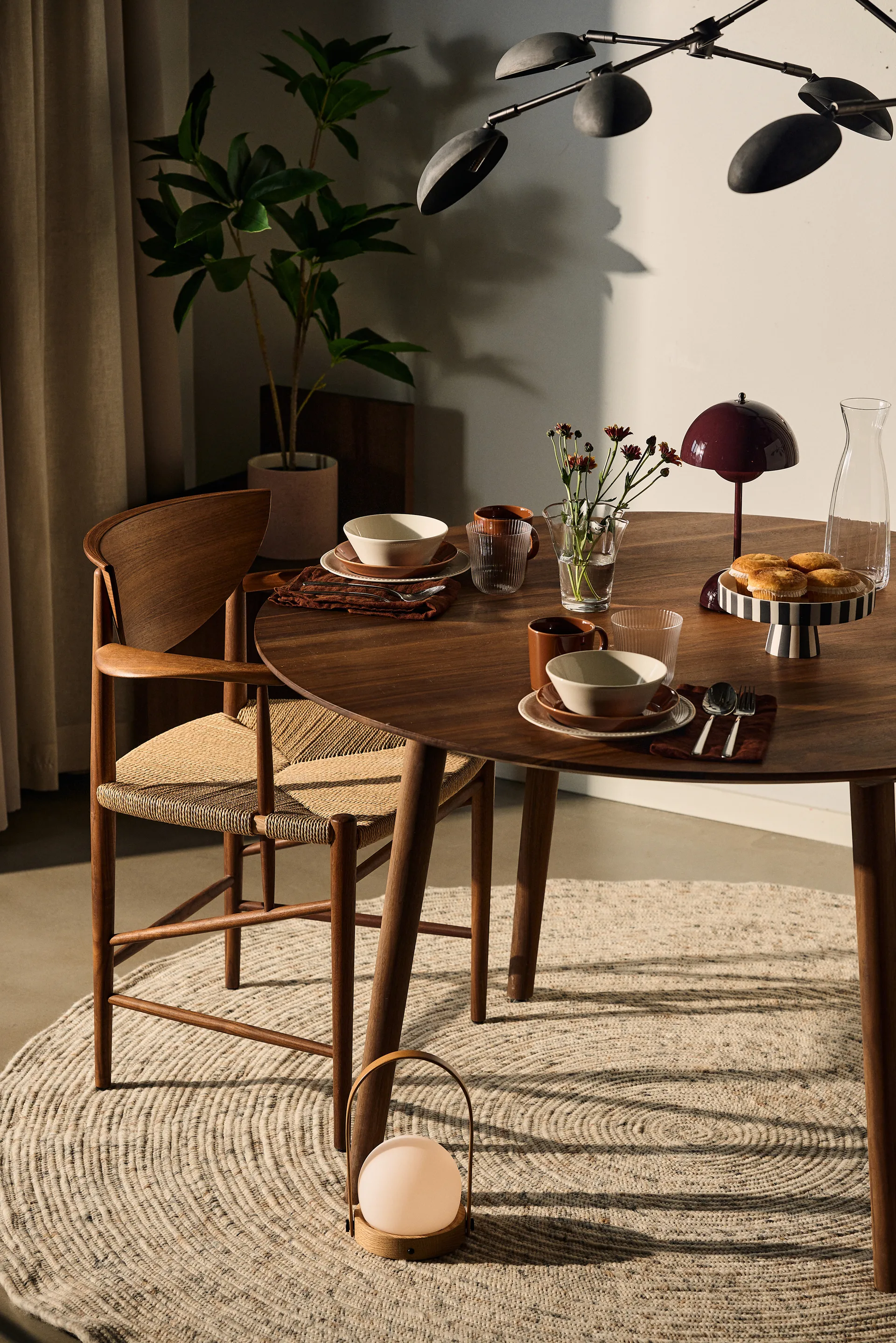 Merino wollen vloerkleed rond Ø200 cm, Beige Classic Collection