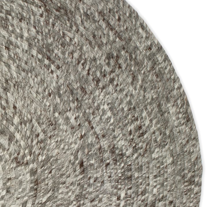 Merino wollen vloerkleed rond Ø200 cm, Grijs Classic Collection