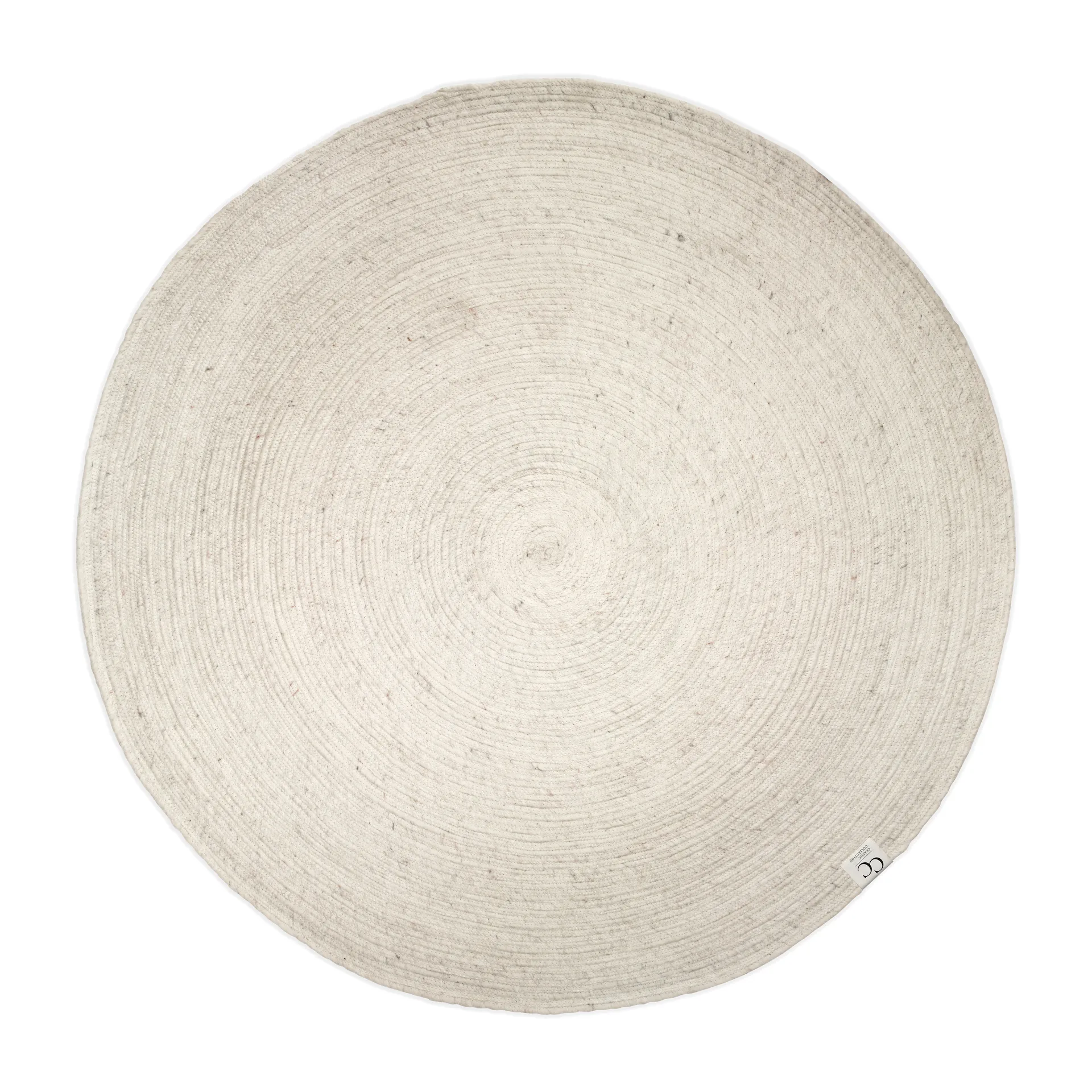 Merino wollen vloerkleed rond Ø200 cm, Wit Classic Collection