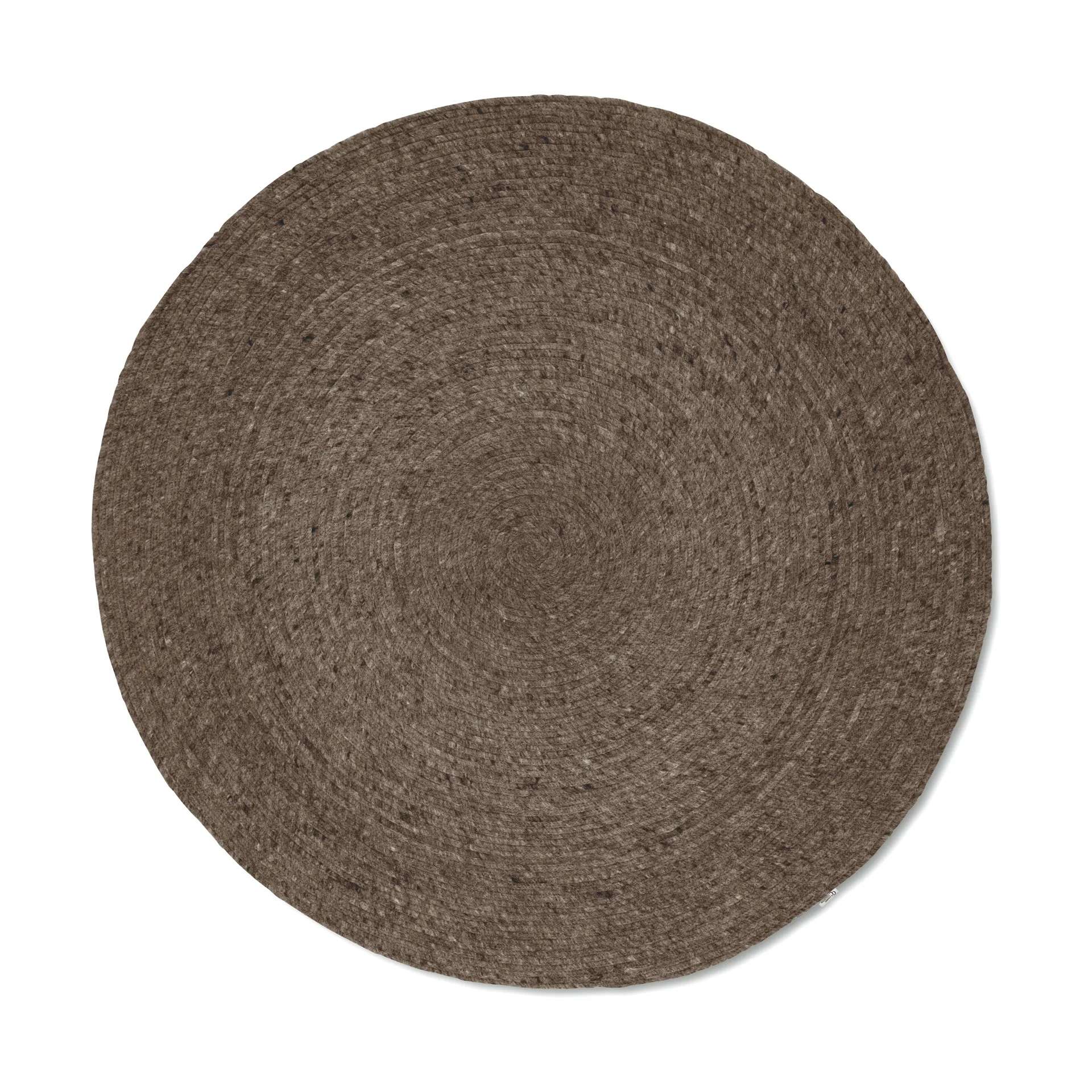 Merino wollen vloerkleed rond Ø240 cm, Bruin Classic Collection