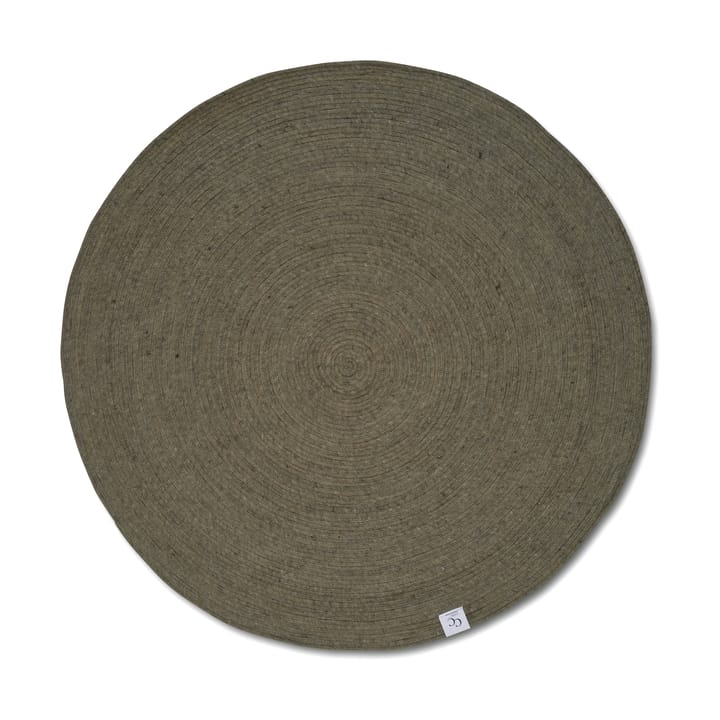 Merino wollen vloerkleed rond Ø240 cm, Dark green Classic Collection