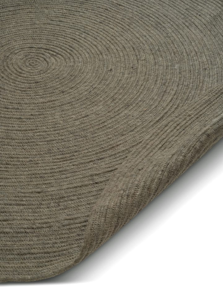 Merino wollen vloerkleed rond Ø240 cm, Dark green Classic Collection