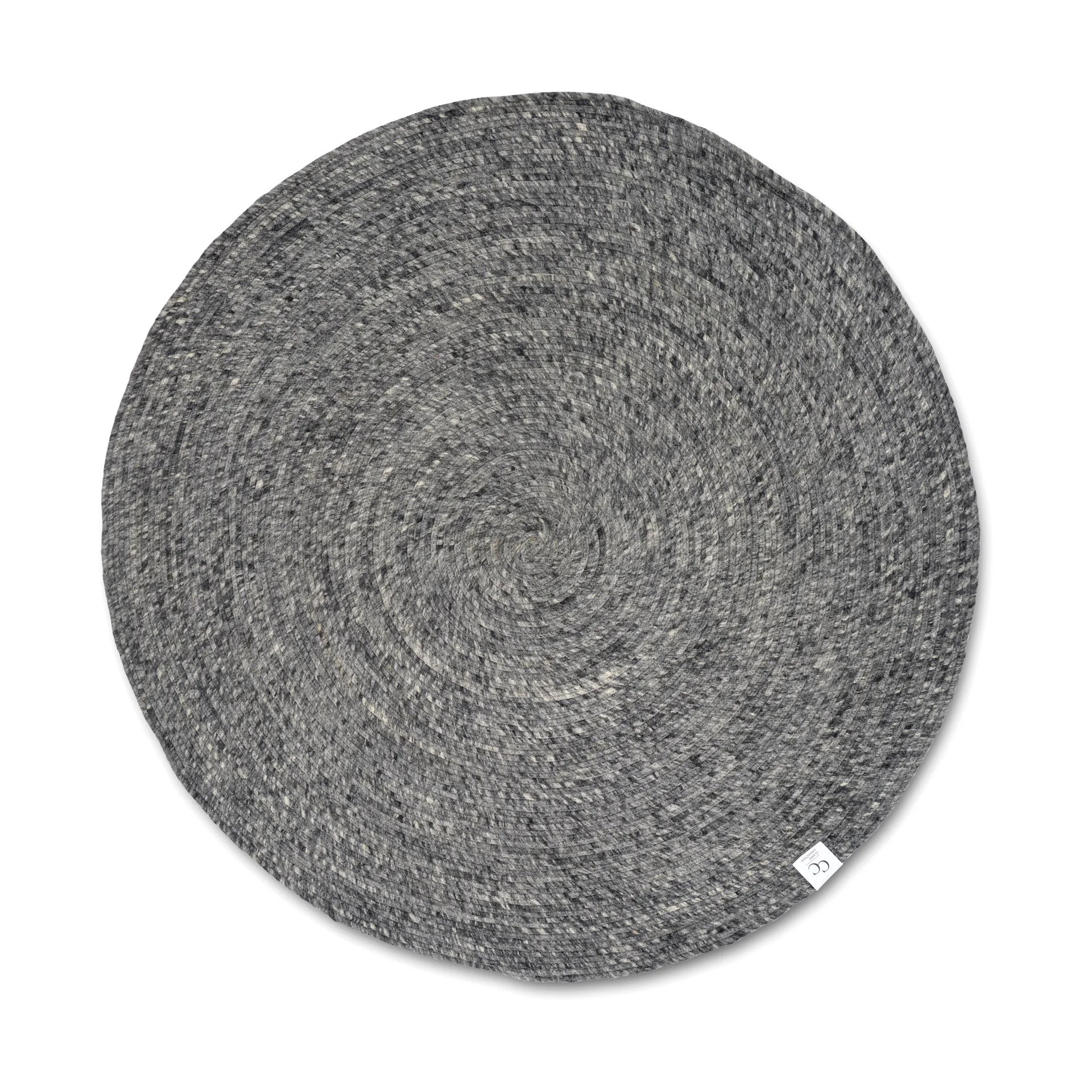 Merino wollen vloerkleed rond Ø240 cm, Graniet Classic Collection