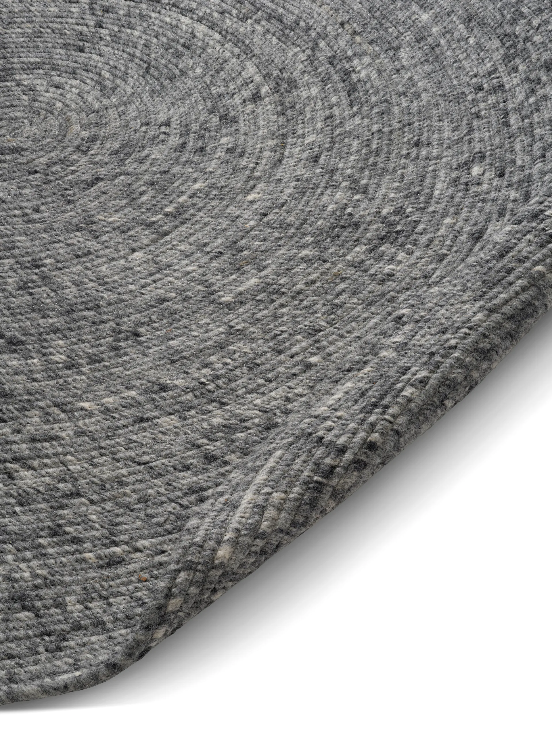 Merino wollen vloerkleed rond Ø240 cm, Graniet Classic Collection