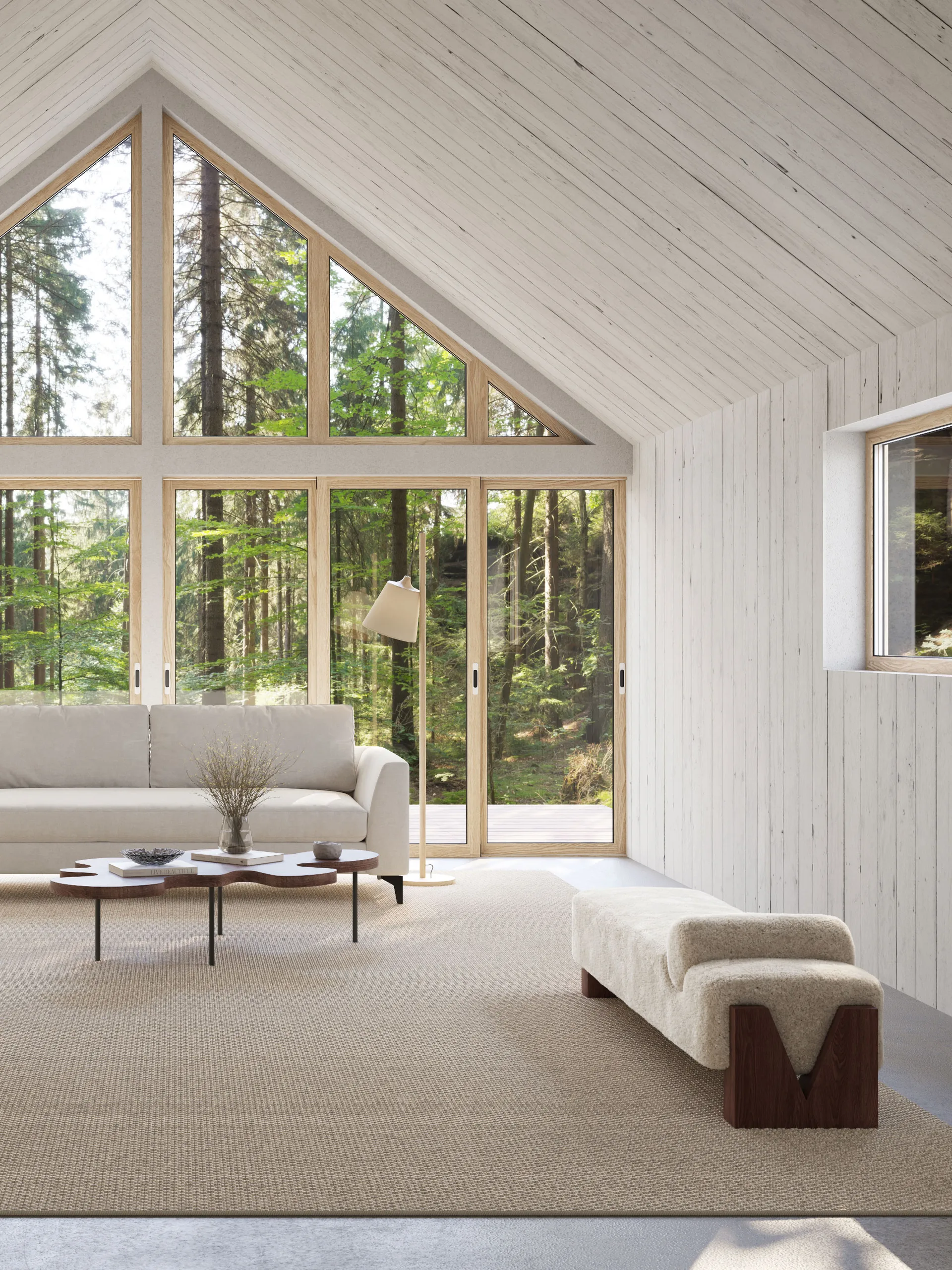 Nordklint vloerkleed met festonrand, Natuurgrijs, 140x200 cm Classic Collection