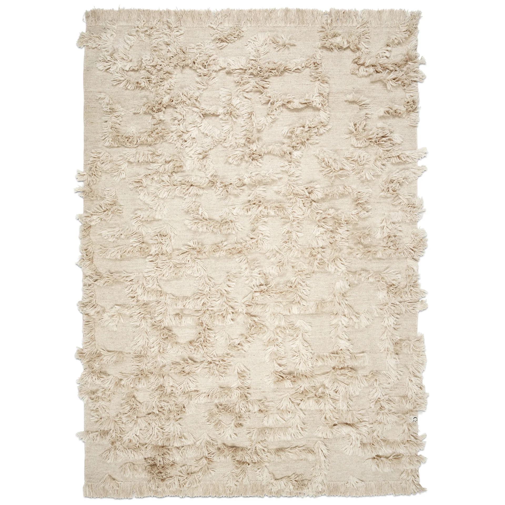 Rio wollen vloerkleed 200x300 cm, Beige Classic Collection