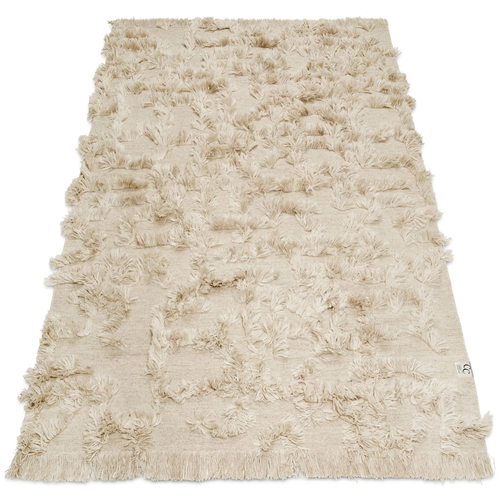 Rio wollen vloerkleed 250x350 cm, Beige Classic Collection