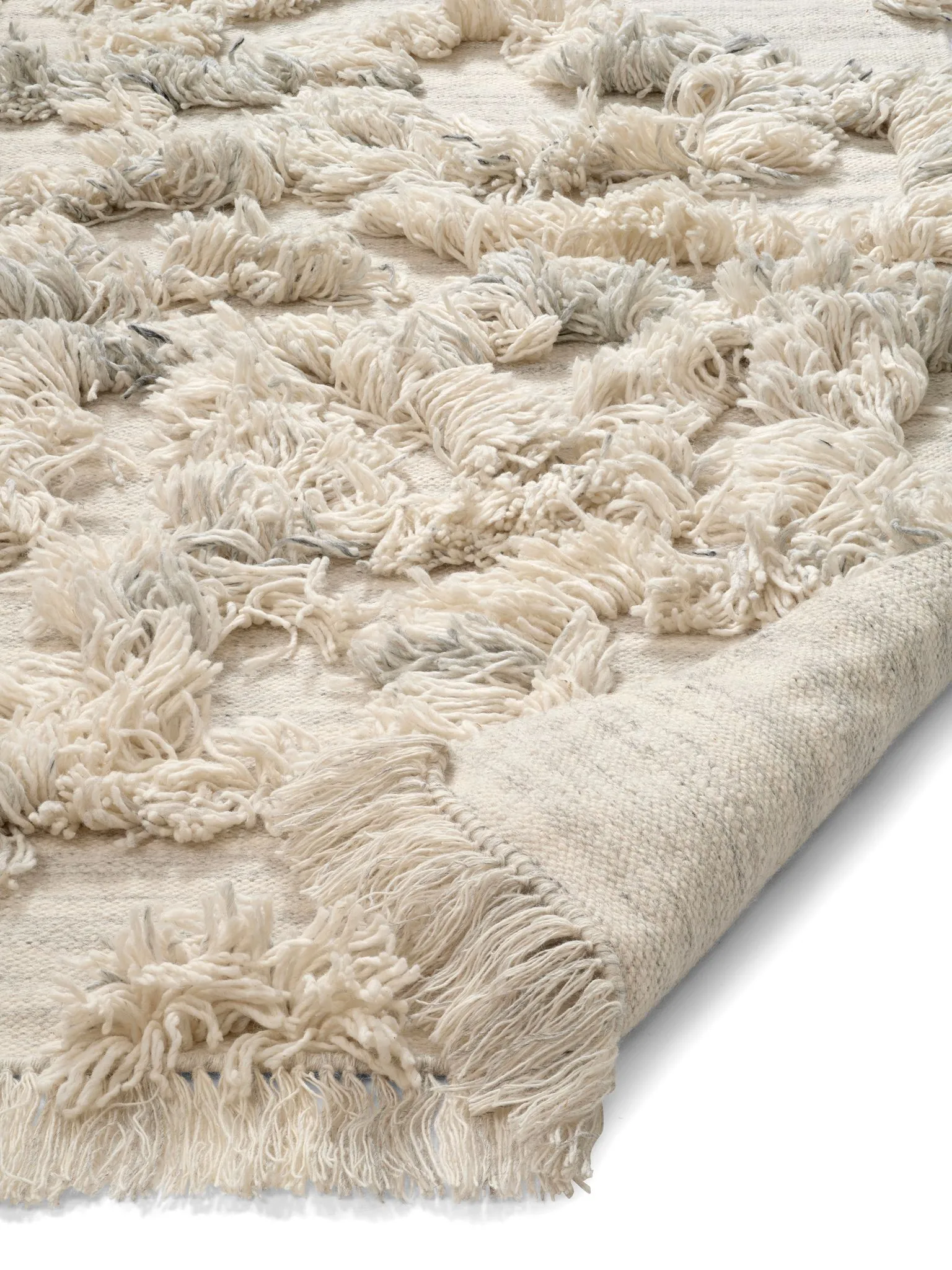 Rio wollen vloerkleed 250x350 cm, Ivory melange Classic Collection