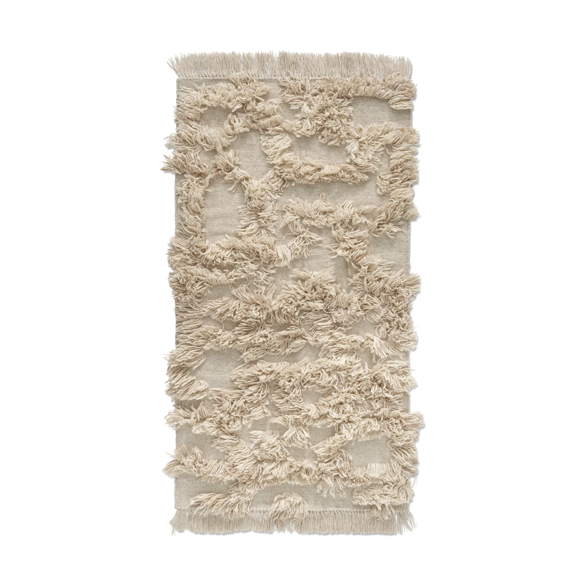 Rio wollen vloerkleed 80x150 cm, Beige Classic Collection