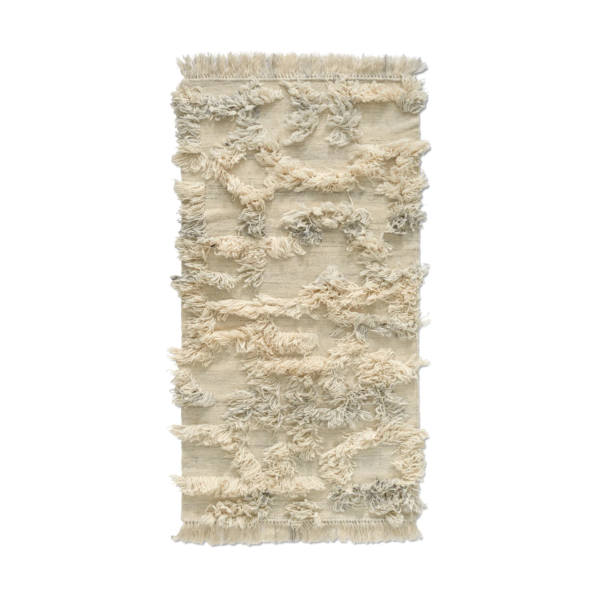 Rio wollen vloerkleed 80x150 cm, Ivory-melange Classic Collection