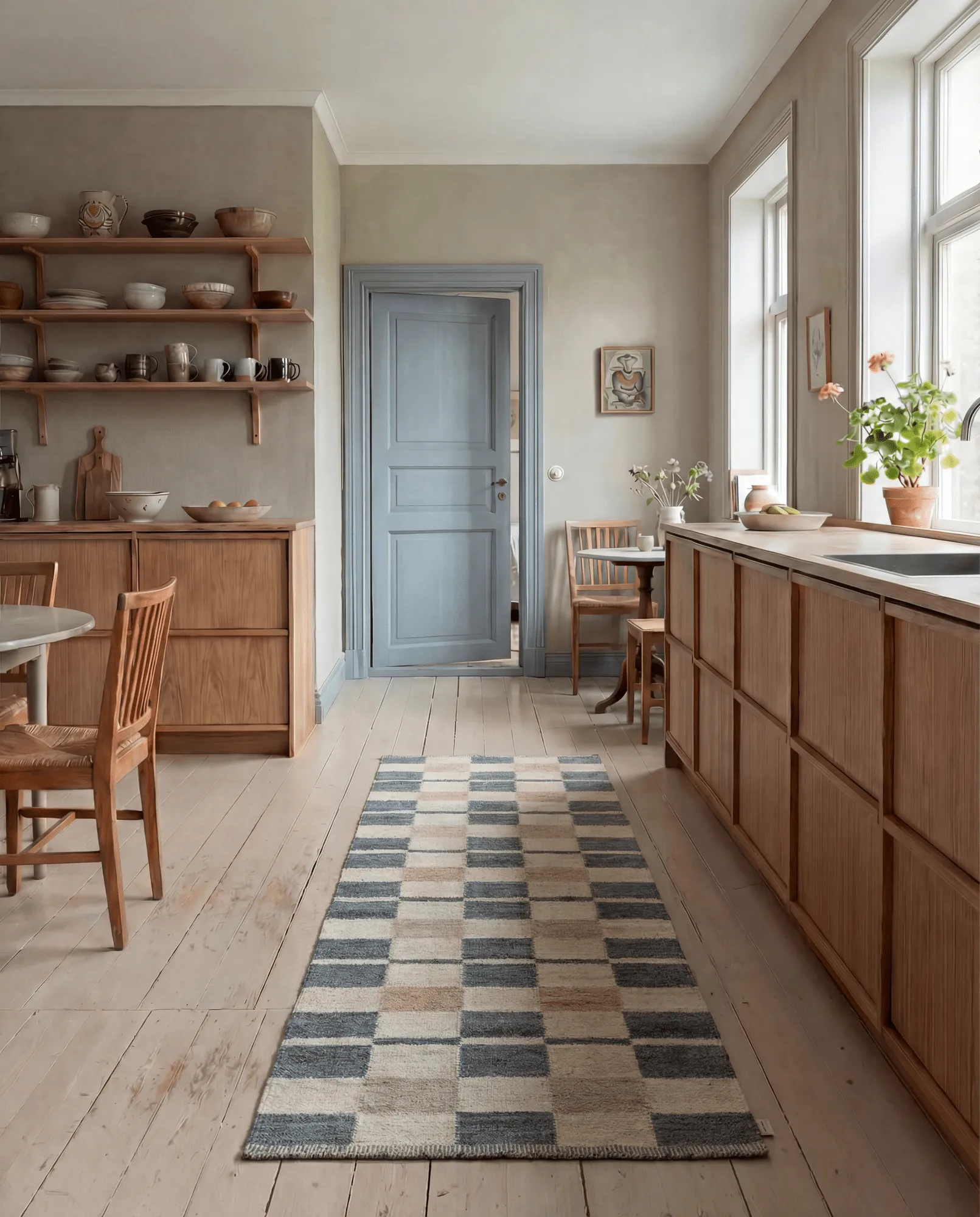 Rutvik vloerkleed, Blue, 80x250 cm Classic Collection