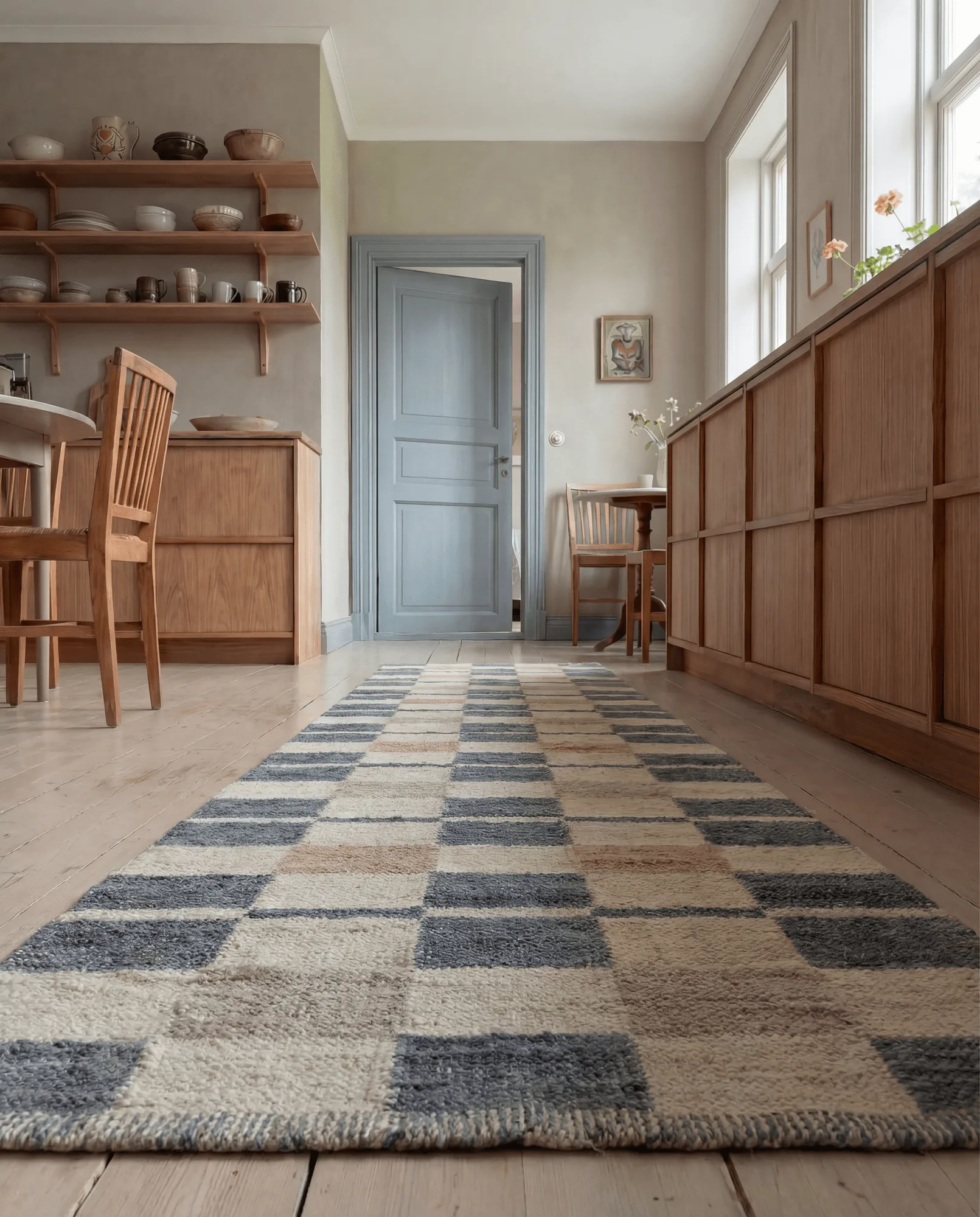 Rutvik vloerkleed, Blue, 80x250 cm Classic Collection