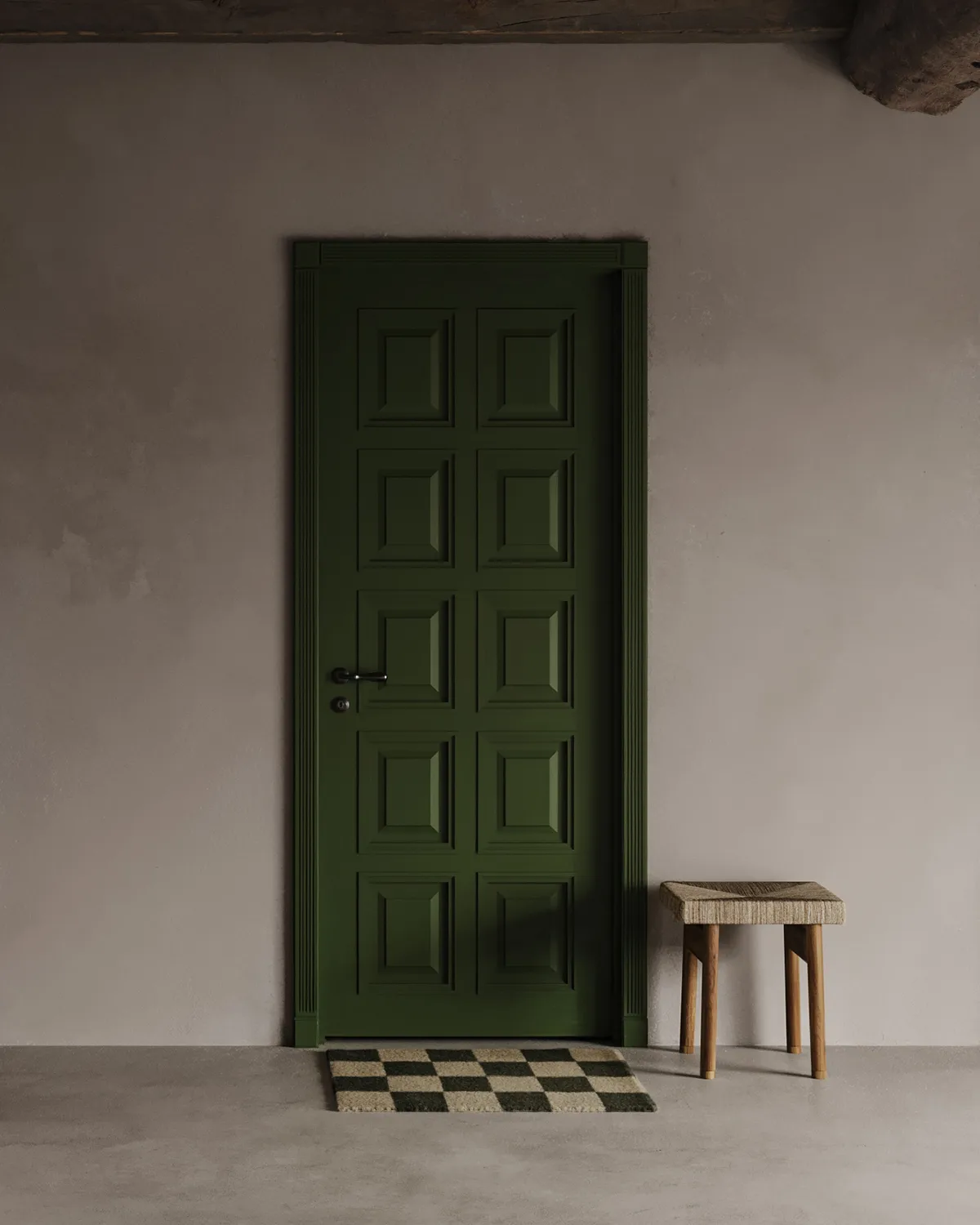 Square deurmat 60x90 cm, Zwart-natuur Classic Collection