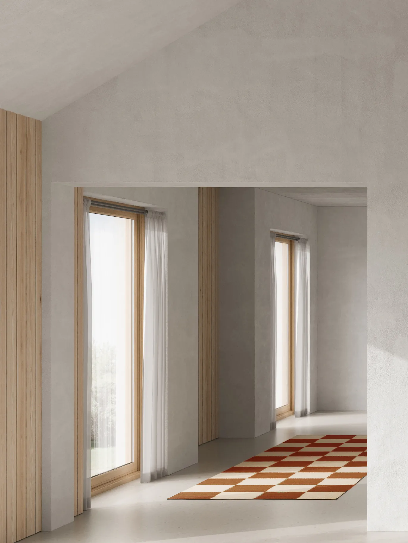 Square loper, Brown-natuur, 80x200 cm Classic Collection