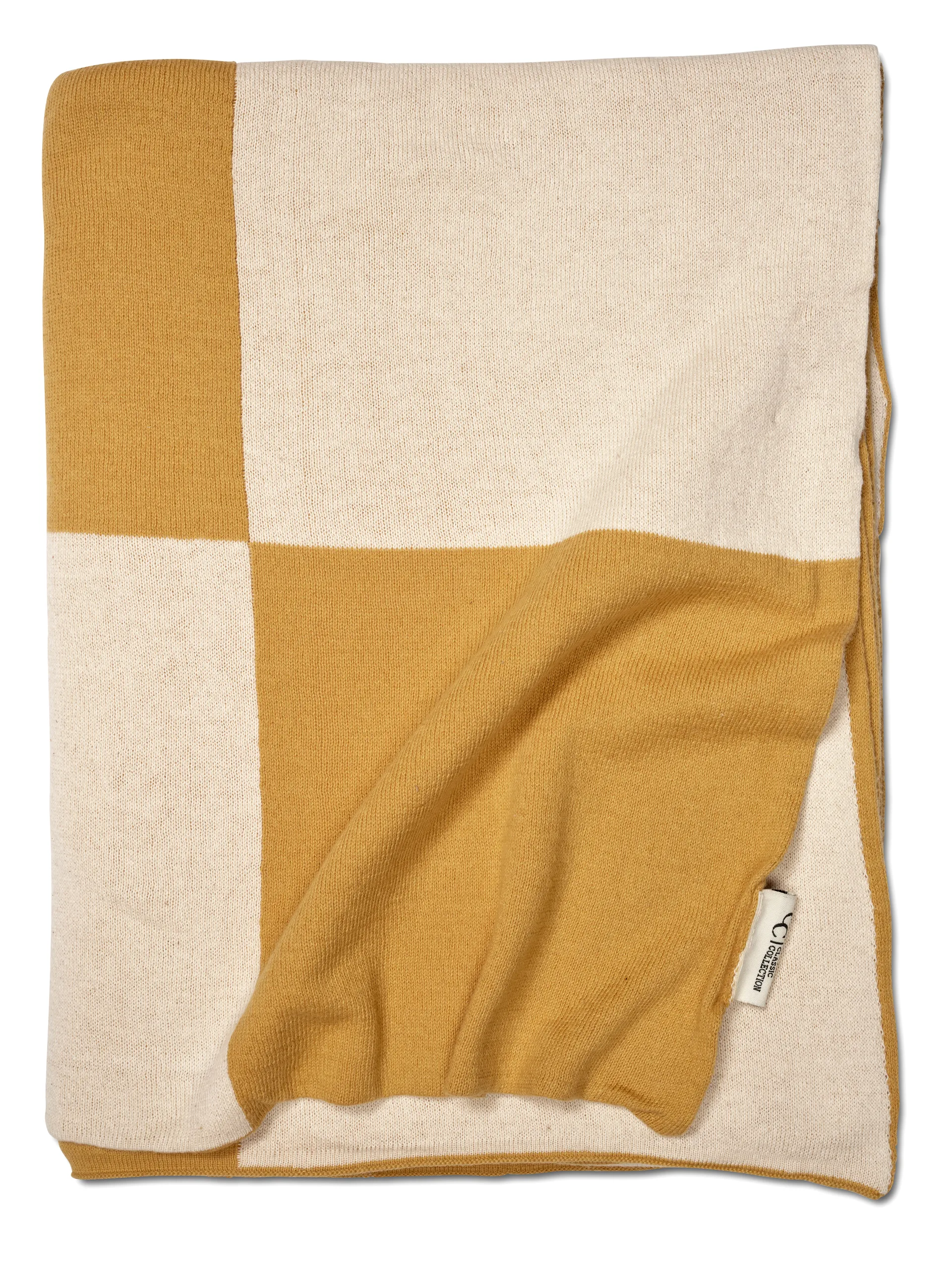 Square plaid 130x170 cm, Geel Classic Collection