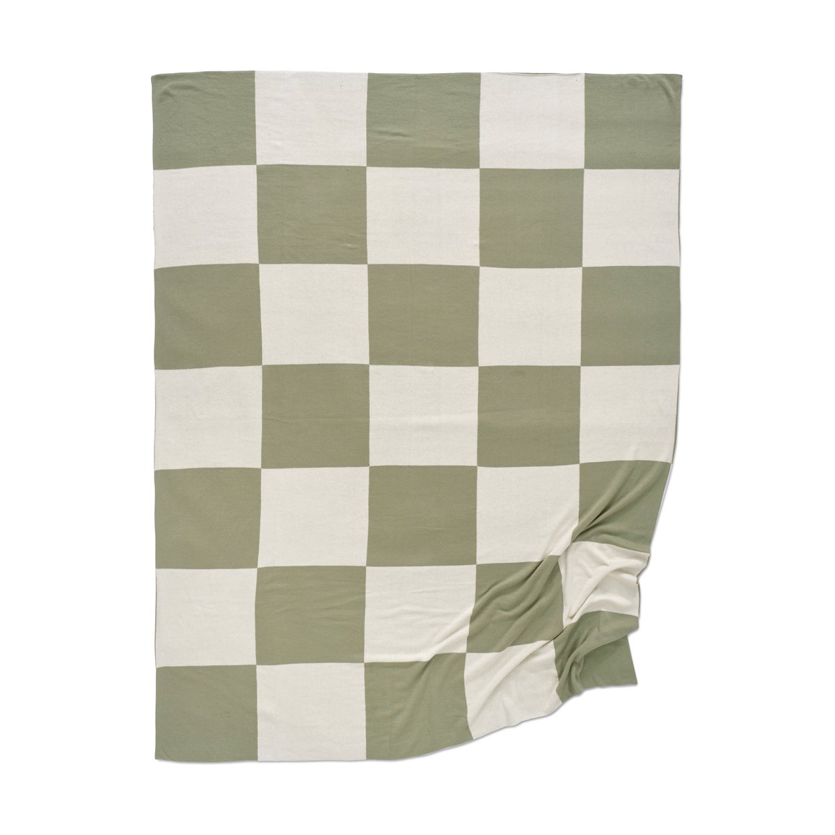 Classic Collection Square plaid 130x170 cm Tea-vit | Scandinavisch Interieur | Wollen dekens & spreien | Groen