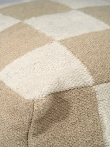 Square poef 50x50 cm - Wit-natuur - Classic Collection