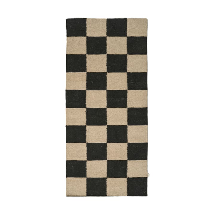 Squares loper, Black-natural, 80x200 cm Classic Collection