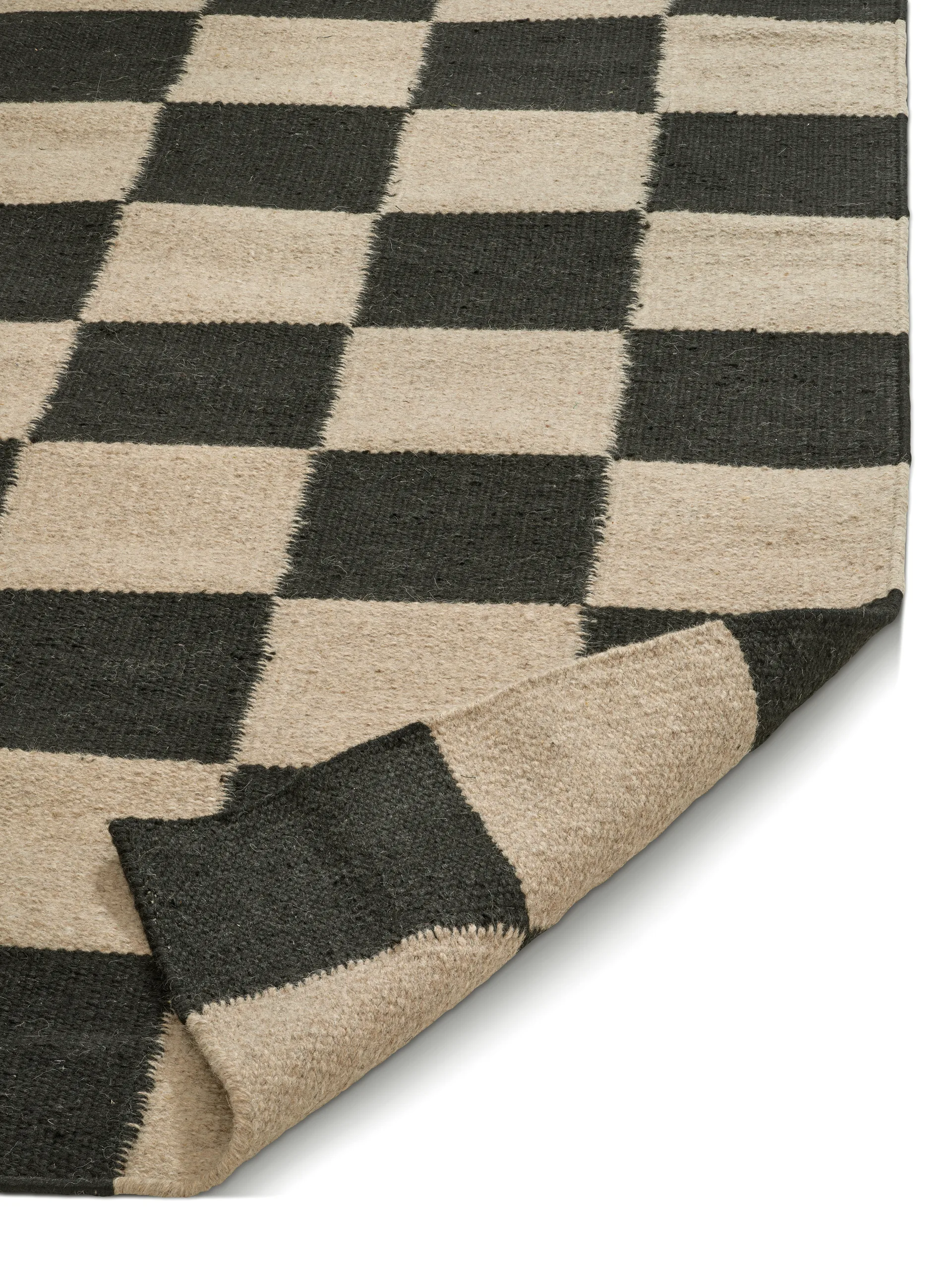 Squares vloerkleed, Black-natural, 300x400 cm Classic Collection