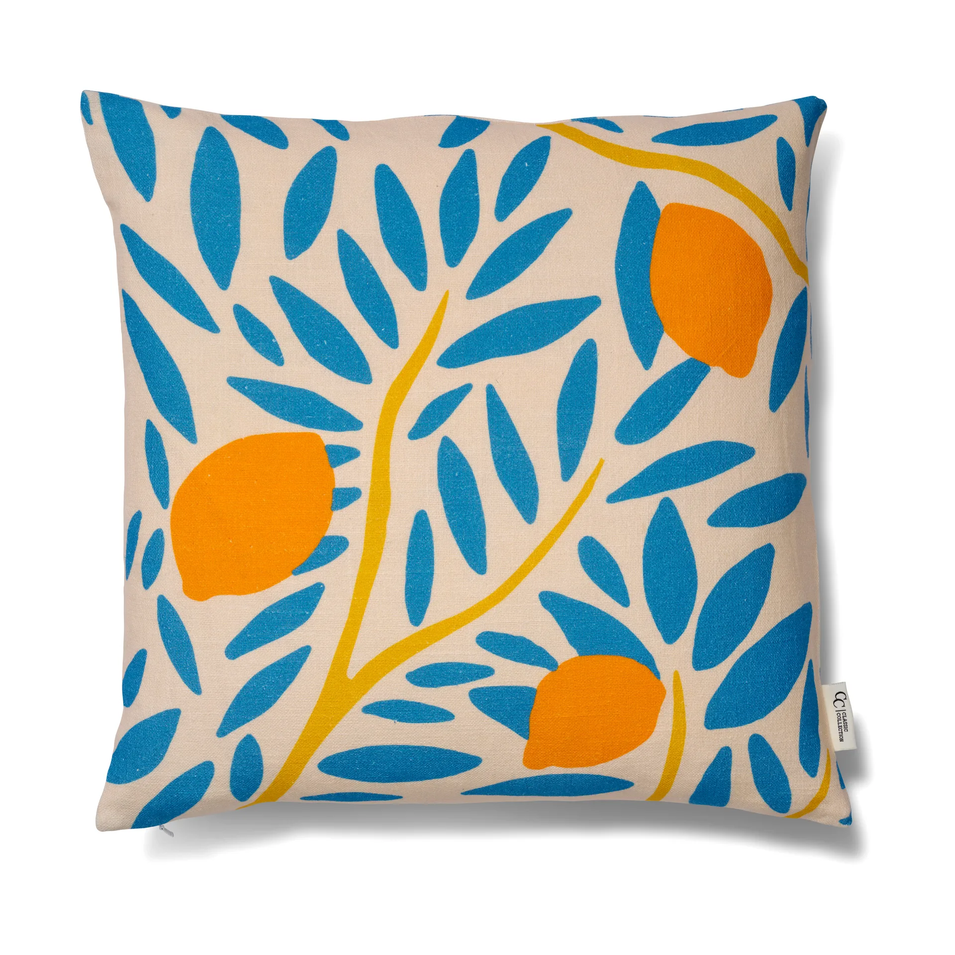Sunny citrus kussensloop 50x50 cm, Blauw Classic Collection