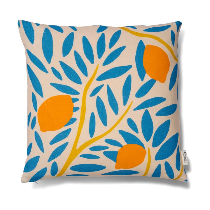 Sunny citrus kussensloop 50x50 cm - Blauw - Classic Collection