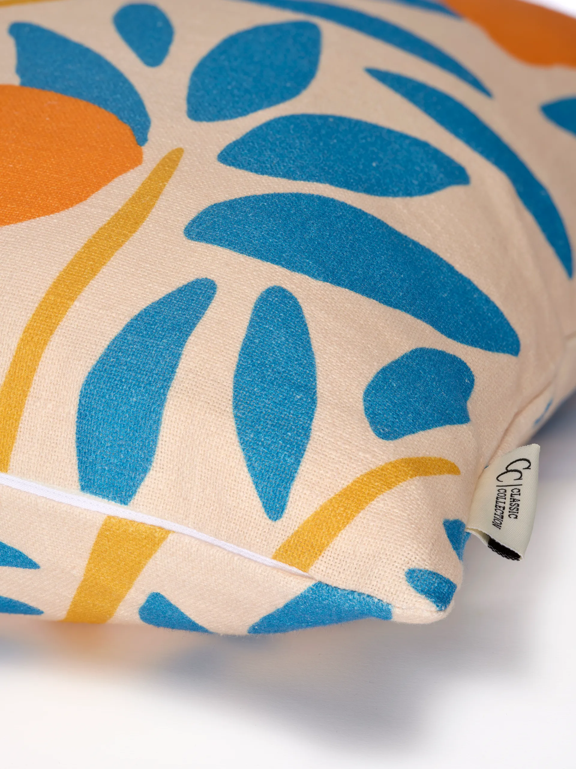 Sunny citrus kussensloop 50x50 cm, Blauw Classic Collection