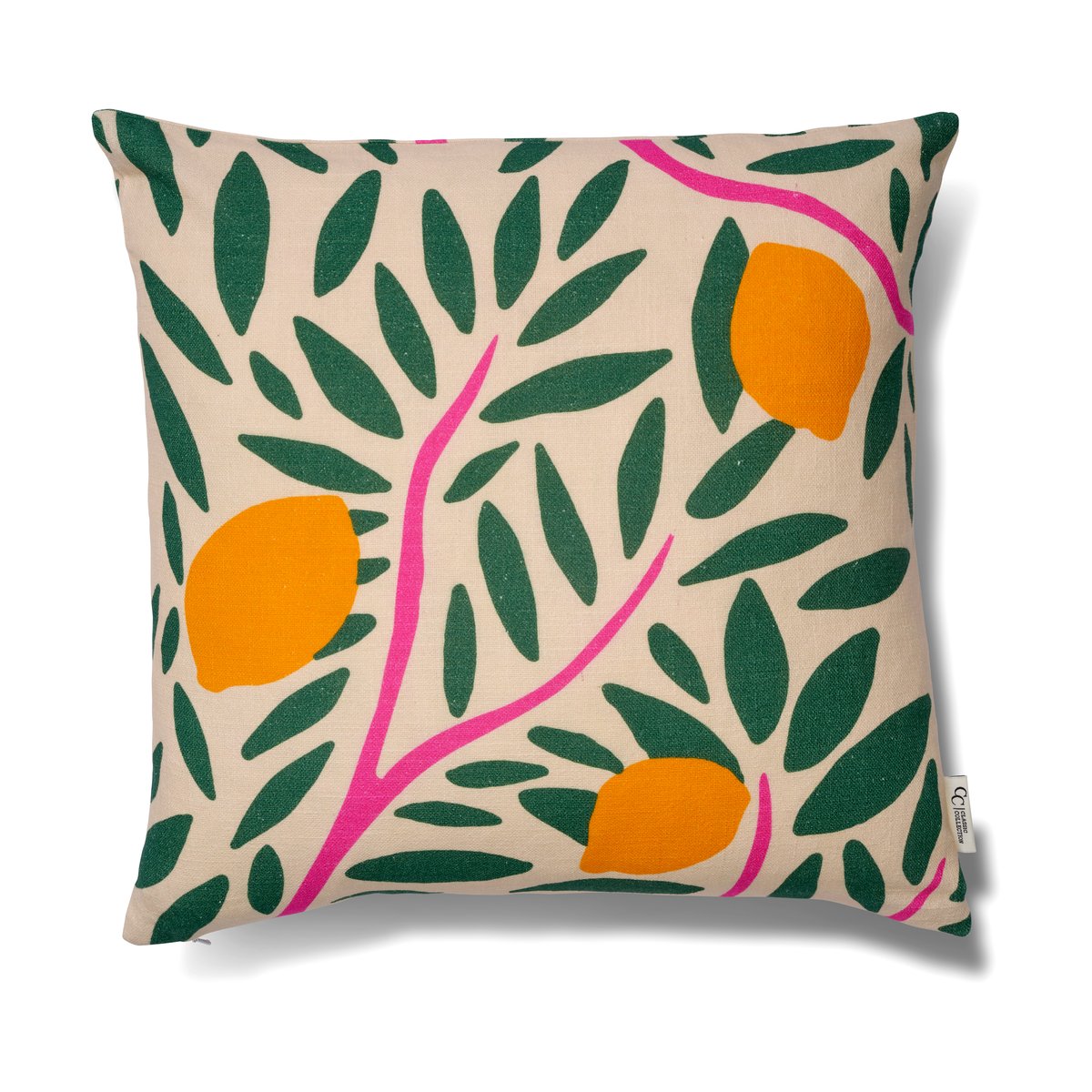 Classic Collection Sunny citrus kussensloop 50x50 cm Groen