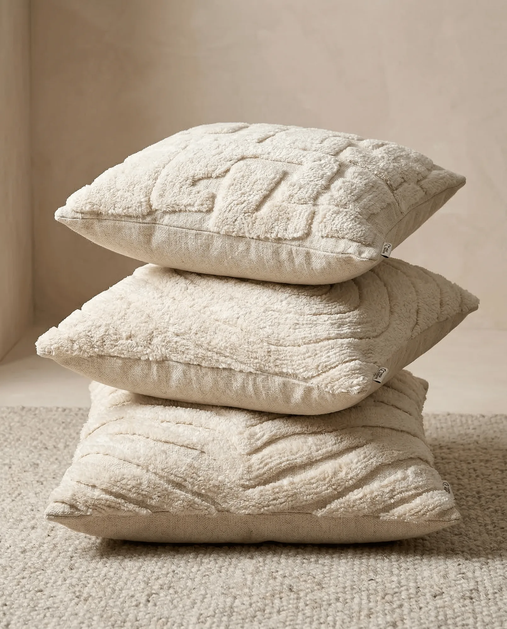 Swirl kussenhoes, Off white, 50x50 cm Classic Collection