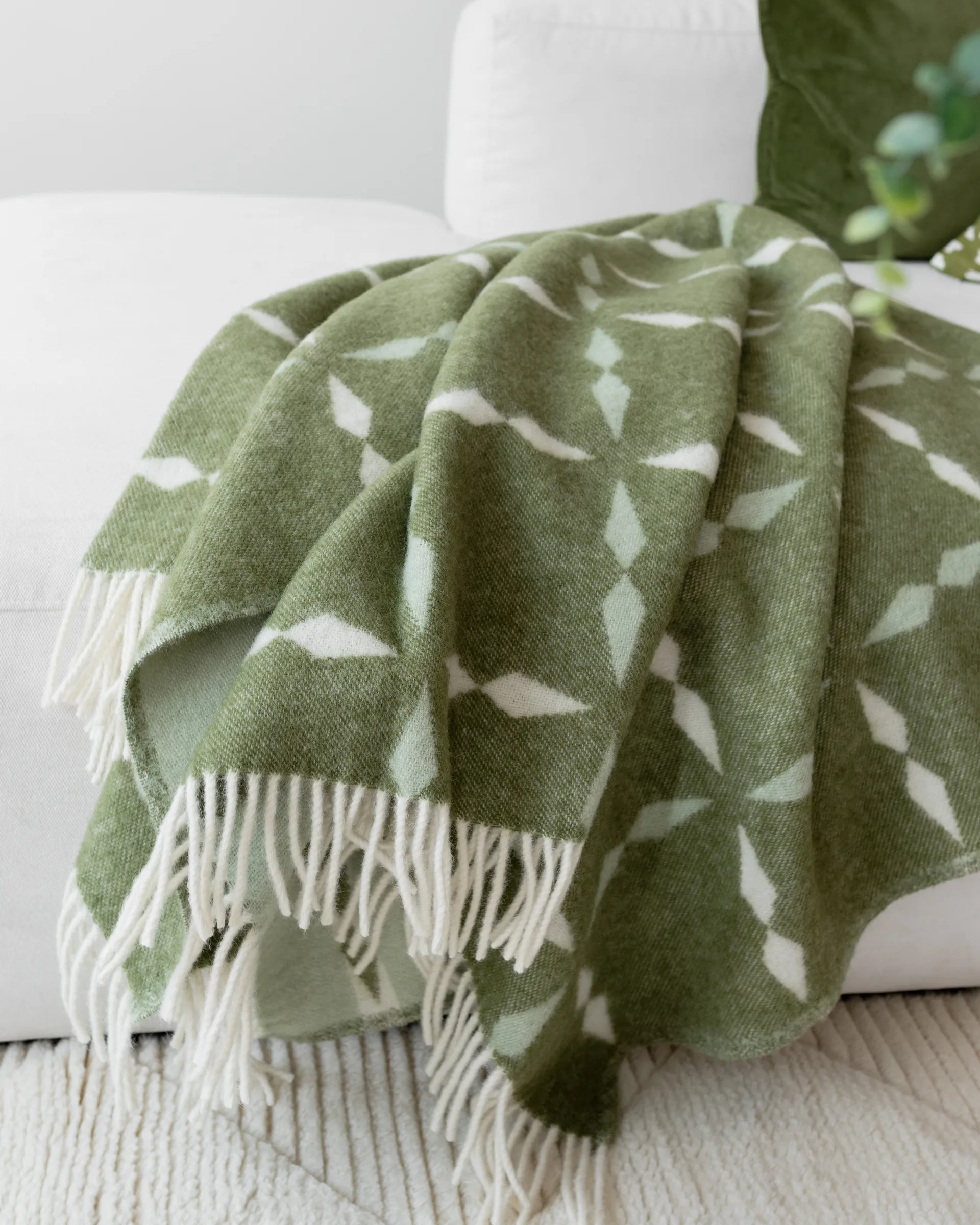 Tile plaid 130x180 cm, Groen Classic Collection