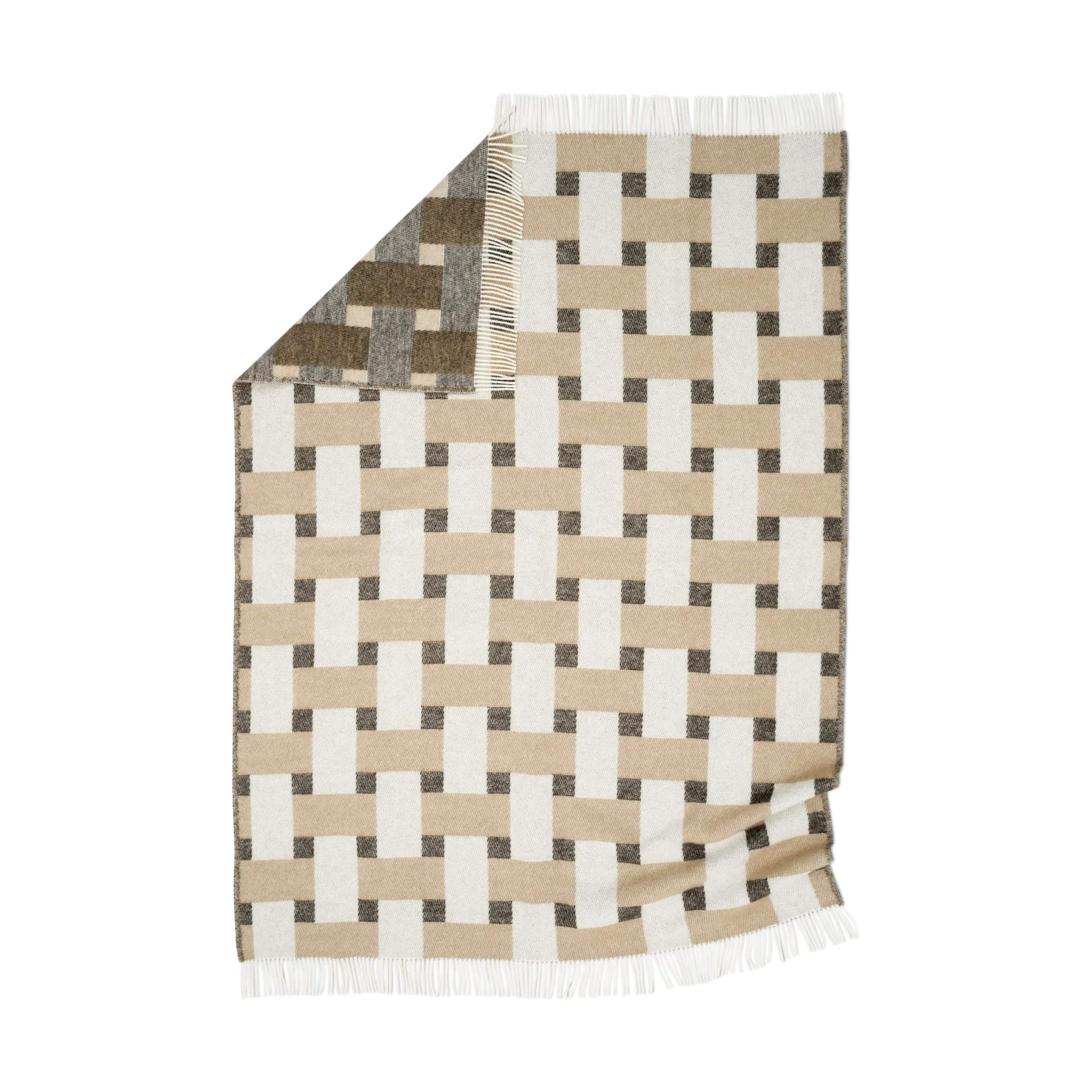 Weave plaid 130x180 cm, Beige Classic Collection