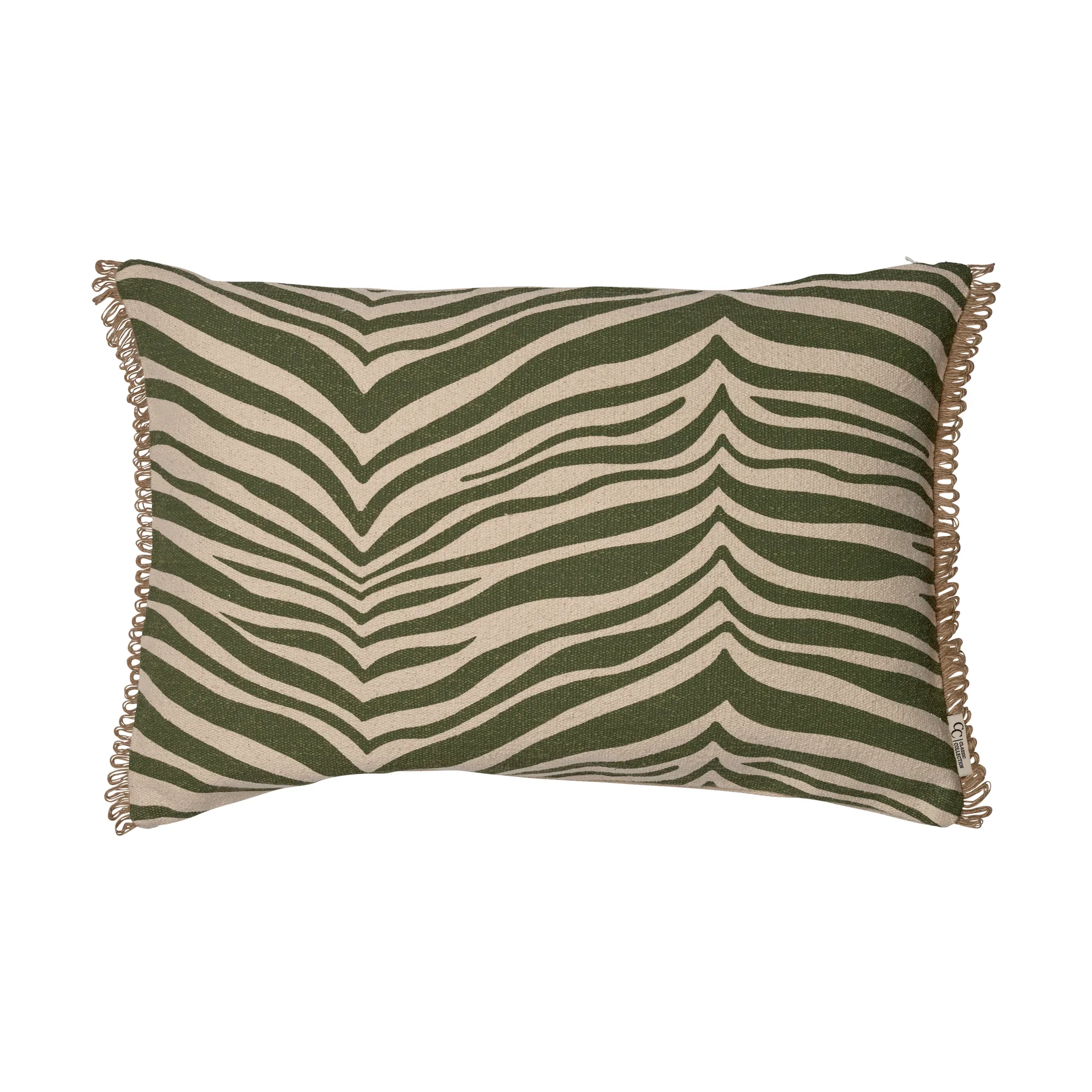 Zebra kussen 40x60 cm, Groen Classic Collection