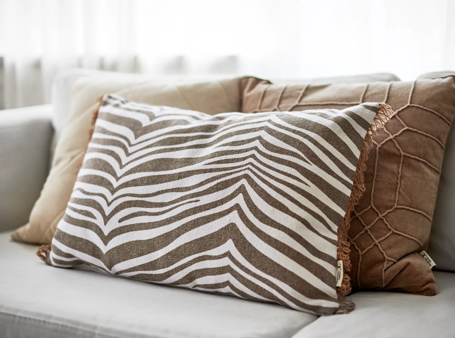 Zebra kussen 40x60 cm, Simply taupe (beige) Classic Collection