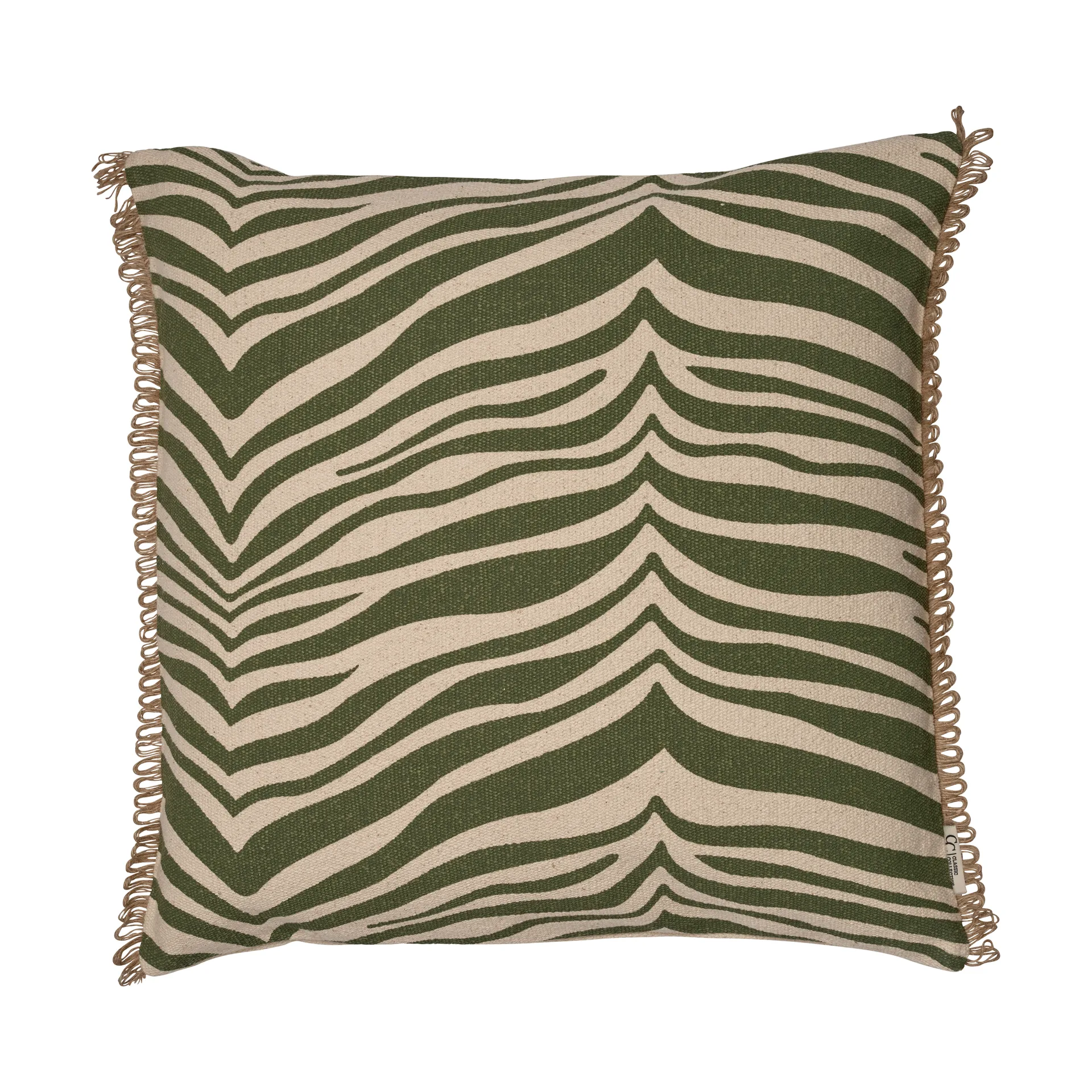 Zebra kussen 50x50 cm, Groen Classic Collection