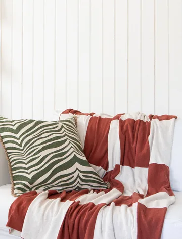 Zebra kussen 50x50 cm - Groen - Classic Collection