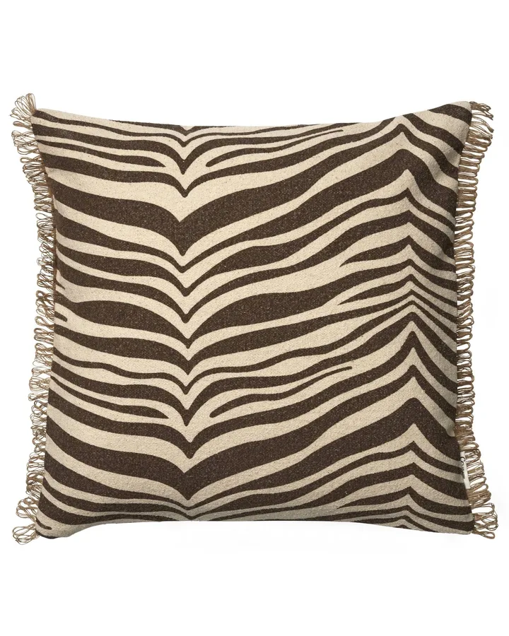 Zebra kussen - bruin-naturel, 50x50 cm - Classic Collection