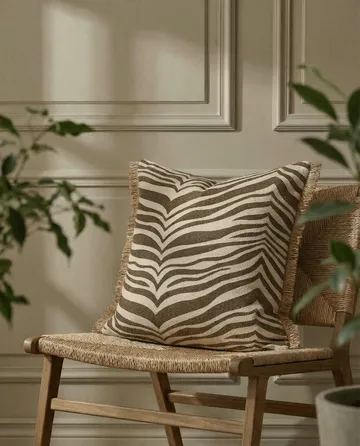 Zebra kussen - bruin-naturel, 50x50 cm - Classic Collection