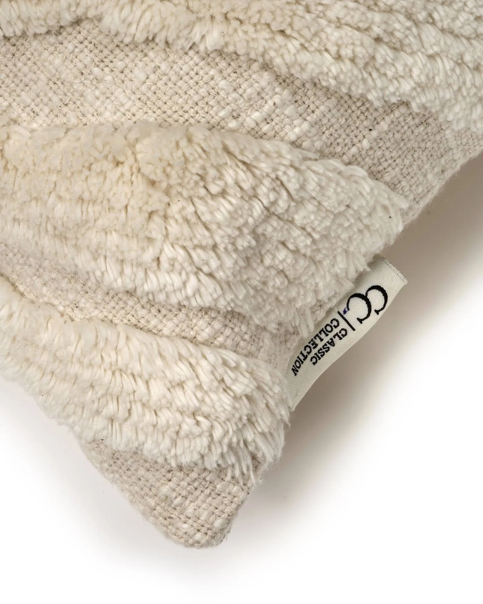 Zebra Tuft kussenhoes, Off white, 50x50 cm Classic Collection